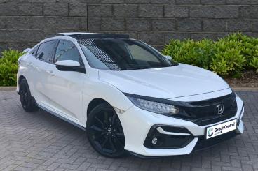 SPOTICAR Honda Civic 1.0 Vtec Turbo Ex Sport Line Euro 6 (s/s) 5dr Used Car - Saloon Petrol White - Rugby - 1200613719_1