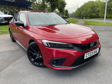 SPOTICAR Honda Civic 2.0 H I-mmd Sport Ecvt Euro 6 (s/s) 5dr Used Car - Saloon Hybrid Red - Swansea - 1200640220_1