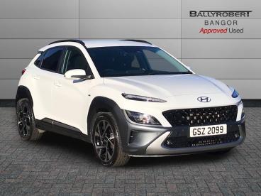 SPOTICAR Hyundai Kona 1.0 T-gdi Mhev Premium Euro 6 (s/s) 5dr Used Car - Suv Hybrid White - Bangor - 1200557598_1