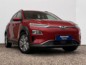 SPOTICAR Hyundai Kona 64kwh Premium Auto 5dr (7kw Charger) Used Car - Suv Electric Red - Preston - 1200558935_1