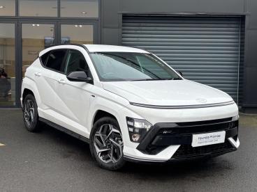 SPOTICAR Hyundai Kona 1.6 H-gdi N Line Dct Euro 6 (s/s) 5dr Used Car - Suv Hybrid White - Eglinton - 1200570636_1