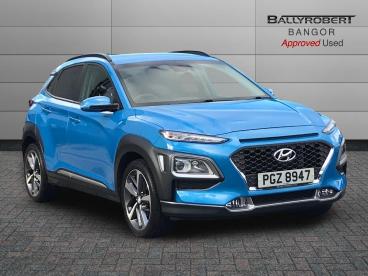 SPOTICAR Hyundai Kona 1.0 T-gdi Premium Euro 6 (s/s) 5dr Used Car - Suv Petrol Blue - Bangor - 1200578384_1