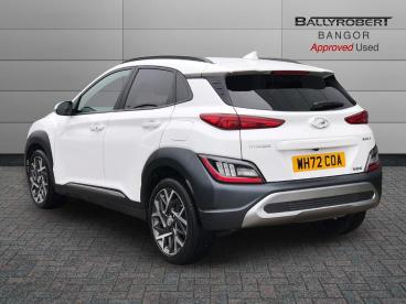 SPOTICAR Hyundai Kona 1.6 H-gdi Premium Dct Euro 6 (s/s) 5dr Used Car - Suv Hybrid White - Bangor - 1200588980_2
