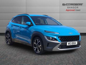 SPOTICAR Hyundai Kona 1.0 T-gdi Mhev Premium Euro 6 (s/s) 5dr Used Car - Suv Hybrid Blue - Bangor - 1200602638_1