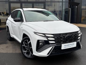 SPOTICAR Hyundai Tucson 1.6 T-gdi 13.8kwh N Line Auto Euro 6 (s/s) 5dr Used Car - Suv Plug-in Hybrid White - Eglinton - 1200548071_1