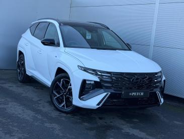 SPOTICAR Hyundai Tucson 1.6 T-gdi N Line S Auto Euro 6 (s/s) 5dr Used Car - Suv Hybrid White - Darlington - 1200552211_1