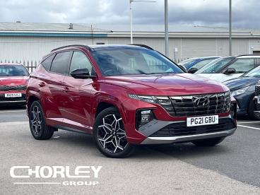 SPOTICAR Hyundai Tucson 1.6 H T-gdi N Line S Auto Euro 6 (s/s) 5dr Used Car - Suv Hybrid Red - Blackpool - 1200609677_1