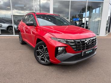 SPOTICAR Hyundai Tucson 1.6 H T-gdi N Line Auto Euro 6 (s/s) 5dr Used Car - Suv Hybrid Red - Boston - 1200635359_1