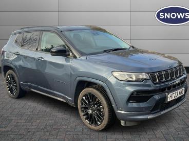SPOTICAR Jeep Compass 1.3 Gse T4 11.4kwh S Auto 4xe Euro 6 (s/s) 5dr Used Car - Suv Plug-in Hybrid Blue - Southampton - 1200557655_1