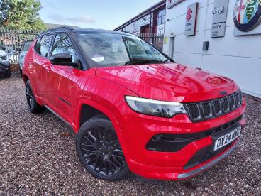 SPOTICAR Jeep Compass 1.3 Gse T4 11.4kwh S Auto 4xe Euro 6 (s/s) 5dr Used Car - Suv Plug-in Hybrid Red - Shrewsbury - 1200560979_1