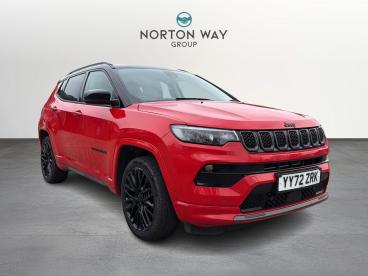 SPOTICAR Jeep Compass 1.3 Gse T4 11.4kwh S Auto 4xe Euro 6 (s/s) 5dr Used Car - Suv Plug-in Hybrid Red - Letchworth - 1200585743_1