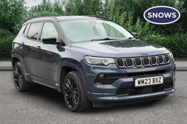 SPOTICAR Jeep Compass 1.3 Gse T4 11.4kwh S Auto 4xe Euro 6 (s/s) 5dr Used Car - Suv Plug-in Hybrid Blue - Southampton - 1200638918_1