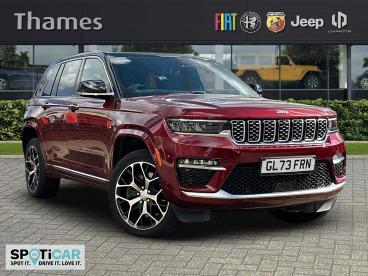 SPOTICAR Jeep Grand Cherokee 2.0 17.3kwh Summit Reserve Auto 4xe Euro 6 (s/s) 5 Used Car - Suv Plug-in Hybrid Red - Tunbridge Wells - 1200528812_1