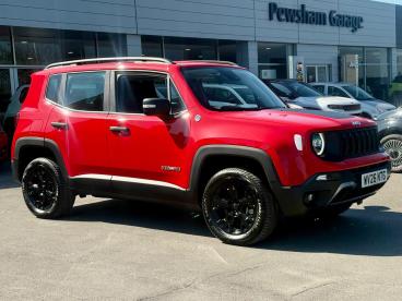 SPOTICAR Jeep Renegade 1.3 Gse T4 11.4kwh Overland Auto 4xe Euro 6 (s/s) Used Car - Suv Plug-in Hybrid Red - Chippenham - 1200596395_1