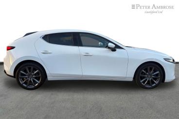 SPOTICAR Mazda 3 2.0 Skyactiv-x Mhev Sport Lux Euro 6 (s/s) 5dr Used Car - Saloon Petrol White - Castleford - 1200552031_2