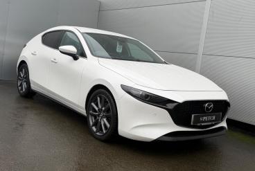 SPOTICAR Mazda 3 2.0 E-skyactiv-g Mhev Sport Lux Euro 6 (s/s) 5dr Used Car - Saloon Petrol White - Darlington - 1200577572_5