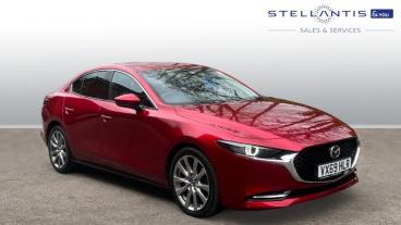 SPOTICAR Mazda 3 2.0 Skyactiv-x Mhev Gt Sport Tech Euro 6 (s/s) 4dr Used Car - Saloon Petrol Red - Stockport - 1200594572_1