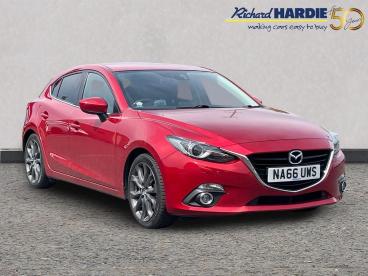 SPOTICAR Mazda 3 2.0 Skyactiv-g Sport Nav Euro 5 (s/s) 5dr Used Car - Saloon Petrol Red - Ashington - 1200605189_1