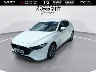 SPOTICAR Mazda 3 2.0 E-skyactiv-g Mhev Se-l Lux Euro 6 (s/s) 5dr Used Car - Saloon Petrol White - Swansea - 1200605335_3