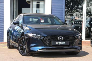 SPOTICAR Mazda 3 2.5 E-skyactiv-g Mhev Homura Auto Euro 6 (s/s) 5dr Used Car - Saloon Petrol Blue - Bulkington - 1200617630_1
