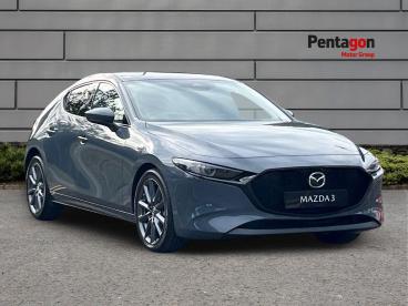 SPOTICAR Mazda 3 2.5 E-skyactiv-g Mhev Exclusive-line Euro 6 (s/s) Used Car - Saloon Petrol Grey - Lincoln - 1200641695_1