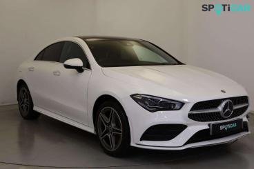 SPOTICAR Mercedes Cla 1.3 Cla250e 15.6kwh Amg Line (premium Plus) Coupe Used Car - Saloon Plug-in Hybrid White - Wellingborough - 1200558531_1