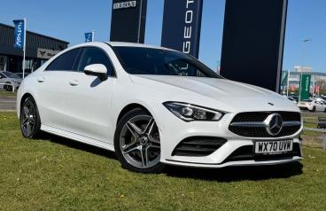 SPOTICAR Mercedes Cla 2.0 Cla220d Amg Line Coupe 8g-dct Euro 6 (s/s) 4dr Used Car - Saloon Diesel White - Darlington - 1200597273_1