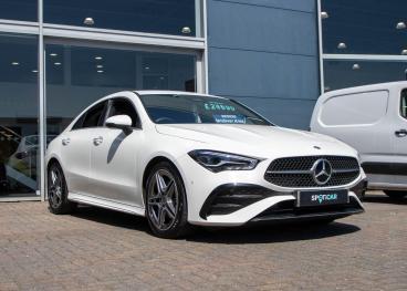 SPOTICAR Mercedes Cla 1.3 Cla180h Mhev Amg Line (executive) Coupe 7g-dct Used Car - Saloon Hybrid White - Aldershot - 1200625222_5