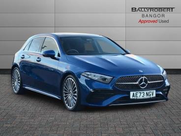 SPOTICAR Mercedes A Class Classe A 1.3 A200h Mhev Amg Line (premium Plus) 7g-dct Euro Used Car - Saloon Hybrid Blue - Bangor - 1200576828_1