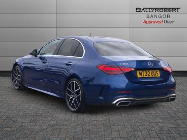 SPOTICAR Mercedes C Class Classe C 2.0 C300h Mhev Amg Line (premium Plus) G-tronic+ E Used Car - Saloon Hybrid Blue - Bangor - 1200595509_2