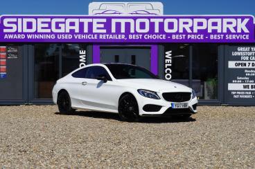 SPOTICAR Mercedes C Class Classe C 2.0 C200 Amg Line (premium) G-tronic+ 4matic Euro Used Car - Coupe Petrol White - Great Yarmouth - 1200615124_1