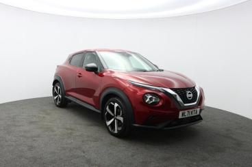 SPOTICAR Nissan Juke 1.0 Dig-t Tekna Euro 6 (s/s) 5dr Used Car - Suv Petrol Red - Truro - 1200592848_1