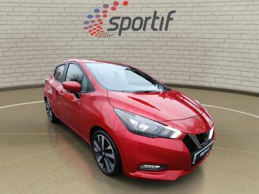 SPOTICAR Nissan Micra 1.0 Ig-t Tekna Euro 6 (s/s) 5dr Used Car - City Car Petrol Red - Aylesbury - 1200566635_1