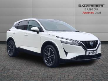 SPOTICAR Nissan Qashqai 1.3 Dig-t Mhev Tekna Euro 6 (s/s) 5dr Used Car - Suv Hybrid White - Bangor - 1200629854_1