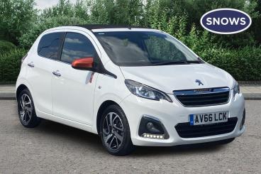 SPOTICAR Peugeot 108 1.2 Puretech Roland Garros Top! Euro 6 5dr Used Car - City Car Petrol White - Portsmouth - 1200624080_1