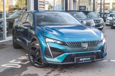 SPOTICAR Peugeot 408 1.6 12.4kwh Gt Fastback E-eat Euro 6 (s/s) 5dr Used Car - Saloon Plug-in Hybrid Blue - Leamington - 1200557662_1