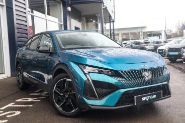 SPOTICAR Peugeot 408 1.2 Hybrid Gt Fastback E-dsc6 Euro 6 (s/s) 5dr Used Car - Saloon Hybrid Blue - Leamington - 1200558921_1