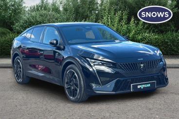 SPOTICAR Peugeot 408 1.6 12.4kwh Gt Fastback E-eat Euro 6 (s/s) 5dr Used Car - Saloon Plug-in Hybrid Black - Chichester - 1200623175_1