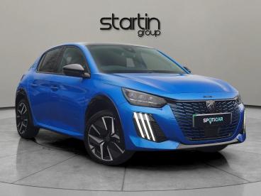 SPOTICAR Peugeot 208 E-208 50kwh Gt Auto 5dr (7.4kw Charger) Used Car - Hatchback Electric Blue - Worcester - 1200553304_1
