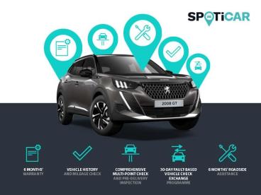 SPOTICAR Peugeot 208 E-208 51kwh Gt Auto 5dr (7.4kw Charger) Used Car - Hatchback Electric White - Leamington - 1200557876_2