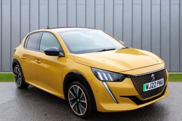 SPOTICAR Peugeot 208 E-208 50kwh Gt Auto 5dr (7kw Charger) Used Car - Hatchback Electric Yellow - Dorchester - 1200577825_1