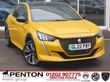 SPOTICAR Peugeot 208 E-208 50kwh Gt Premium Auto 5dr (7kw Charger) Used Car - Hatchback Electric Yellow - Poole - 1200583448_1