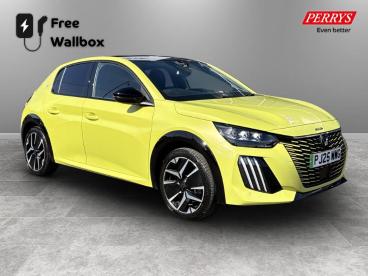 SPOTICAR Peugeot 208 E-208 51kwh Gt Auto 5dr (7.4kw Charger) Used Car - Hatchback Electric Yellow - Bury - 1200600492_1