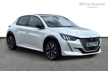 SPOTICAR Peugeot 208 E-208 50kwh Gt Auto 5dr (7kw Charger) Used Car - Hatchback Electric White - Castleford - 1200606381_1