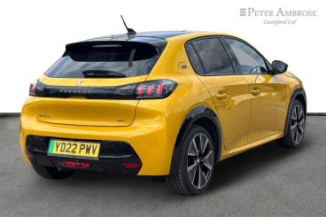 SPOTICAR Peugeot 208 E-208 50kwh Gt Auto 5dr (7kw Charger) Used Car - Hatchback Electric Yellow - Castleford - 1200606383_3