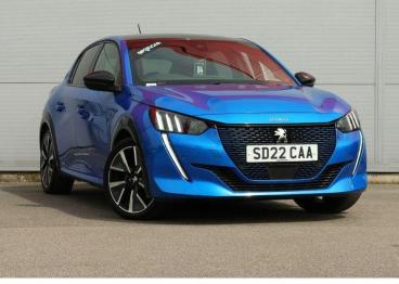 SPOTICAR Peugeot 208 E-208 50kwh Gt Auto 5dr (11kw Charger) Used Car - Hatchback Electric Blue - Keighley - 1200607360_1