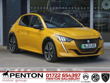 SPOTICAR Peugeot 208 E-208 50kwh Gt Premium Auto 5dr Used Car - Hatchback Electric Yellow - Salisbury - 1200610814_1