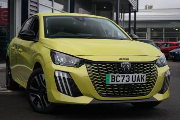 SPOTICAR Peugeot 208 E-208 50kwh E-style Auto 5dr (11kw Charger) Used Car - Hatchback Electric Yellow - Leamington - 1200643612_1