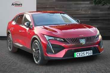 SPOTICAR Peugeot E-408 58kwh Gt Fastback Auto 5dr Used Car - Saloon Electric Red - Wrexham - 1200576693_1