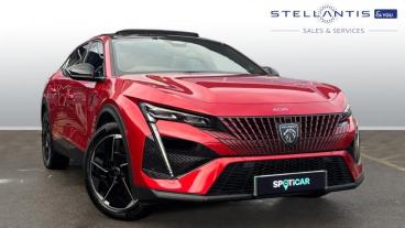 SPOTICAR Peugeot E-408 58kwh Gt Fastback Auto 5dr Used Car - Saloon Electric Red - Salford - 1200603638_1